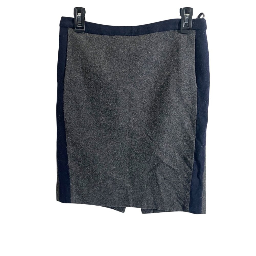 J.Crew Pencil Skirt‎ Womens Size 4 Gray Wool Blend Mid-Length